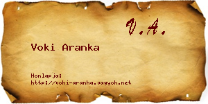 Voki Aranka névjegykártya