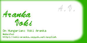 aranka voki business card